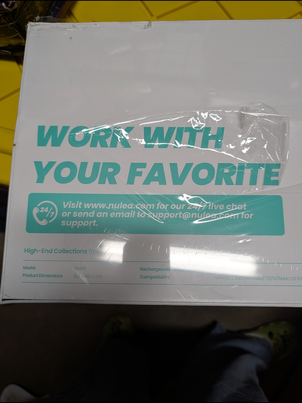 Teal and White Electronics Accessory Packaging